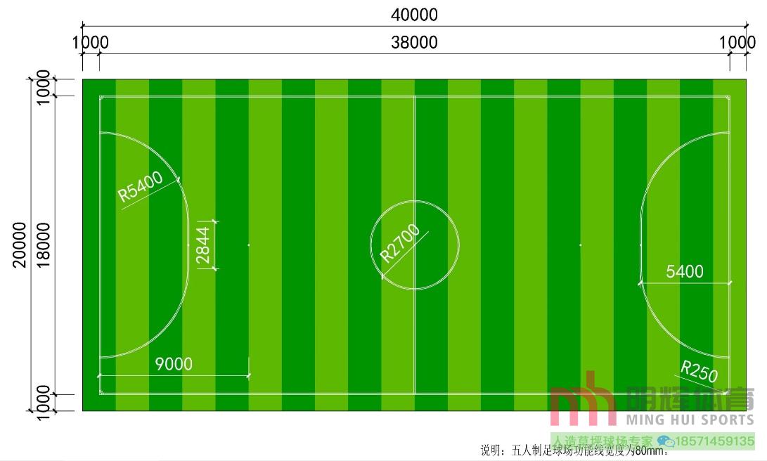 5人制人造草坪足球场